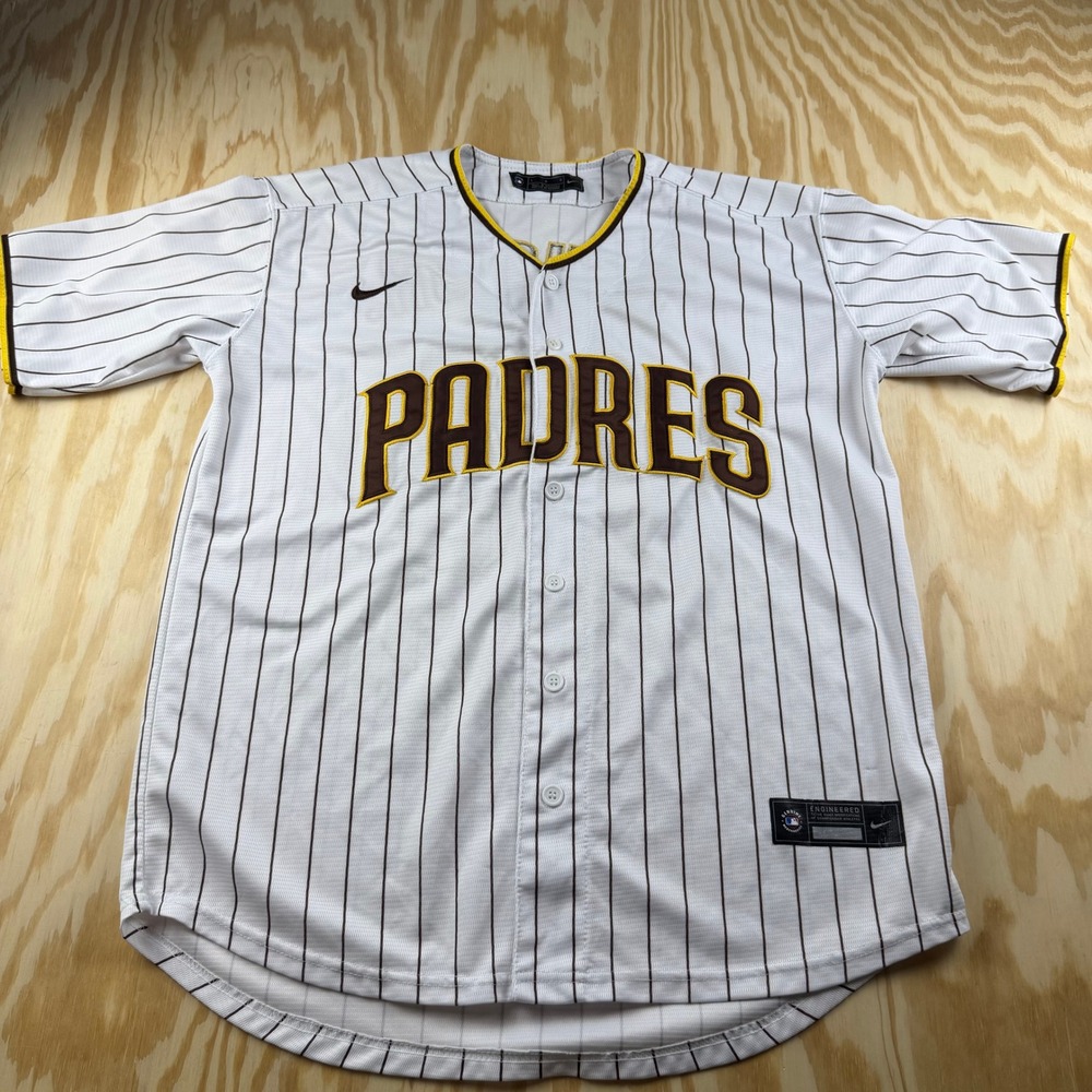 Nike San Diego Padres Fernando Tatis Jr 23 Pinstripe Baseball Jersey Mens Large